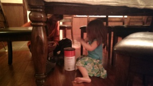 Under-the-table drumming with Uncle Sven